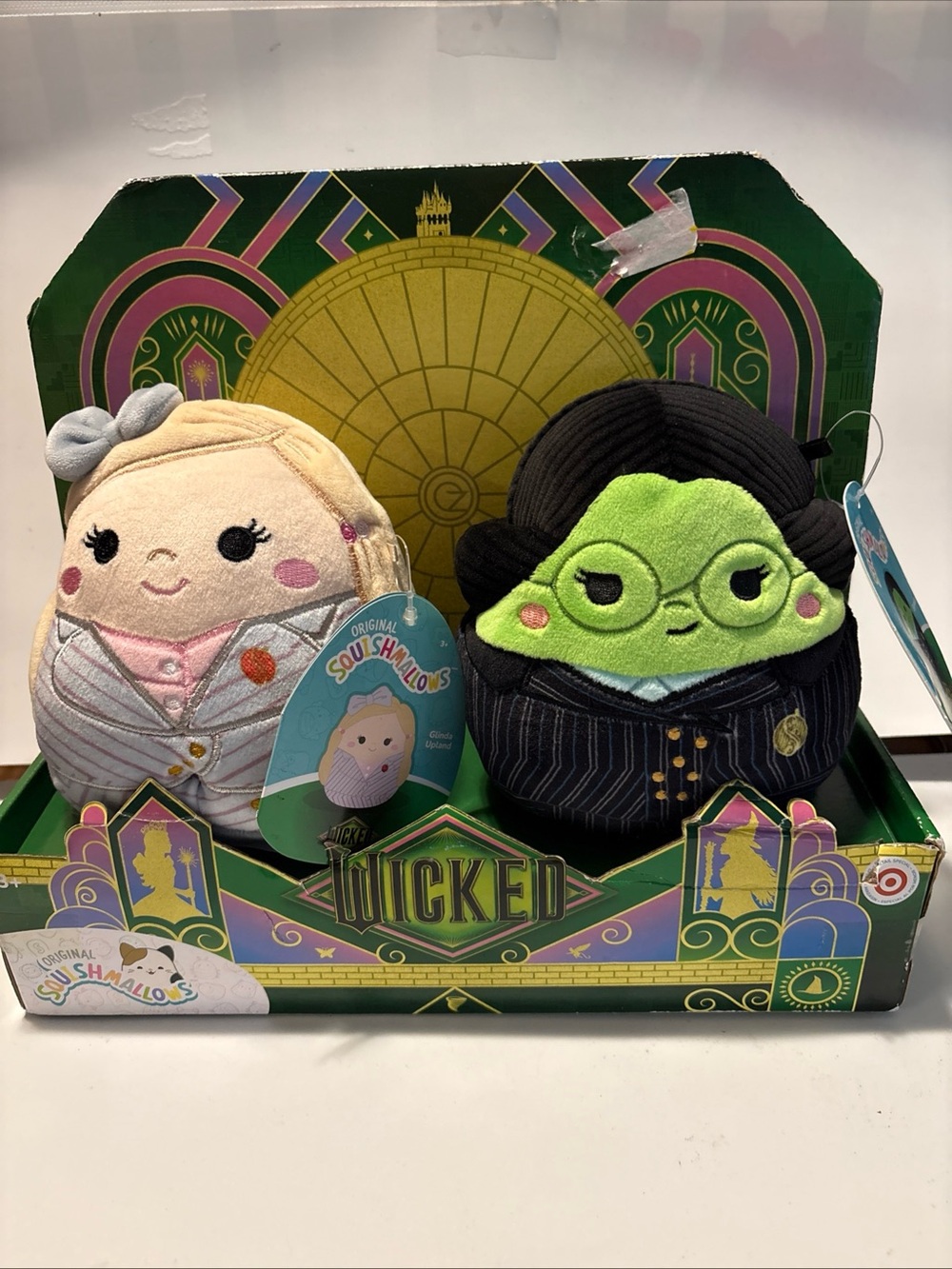 Squishmallows Wicked Collectible Set - Green, Black, Cream, Pink